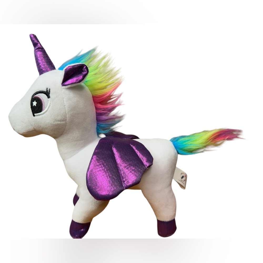 NWOT LITTLE Jupiter Plush Pet White & Purple Unicorn Stuffed Animal Toy
